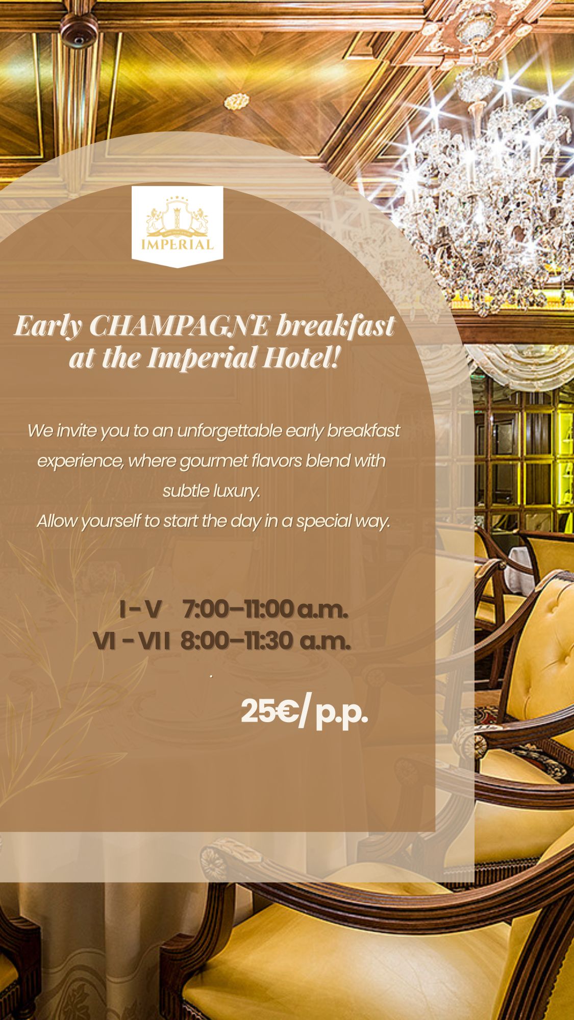 The morning begins at Imperial Hotel & Restaurant – with exceptional breakfast!