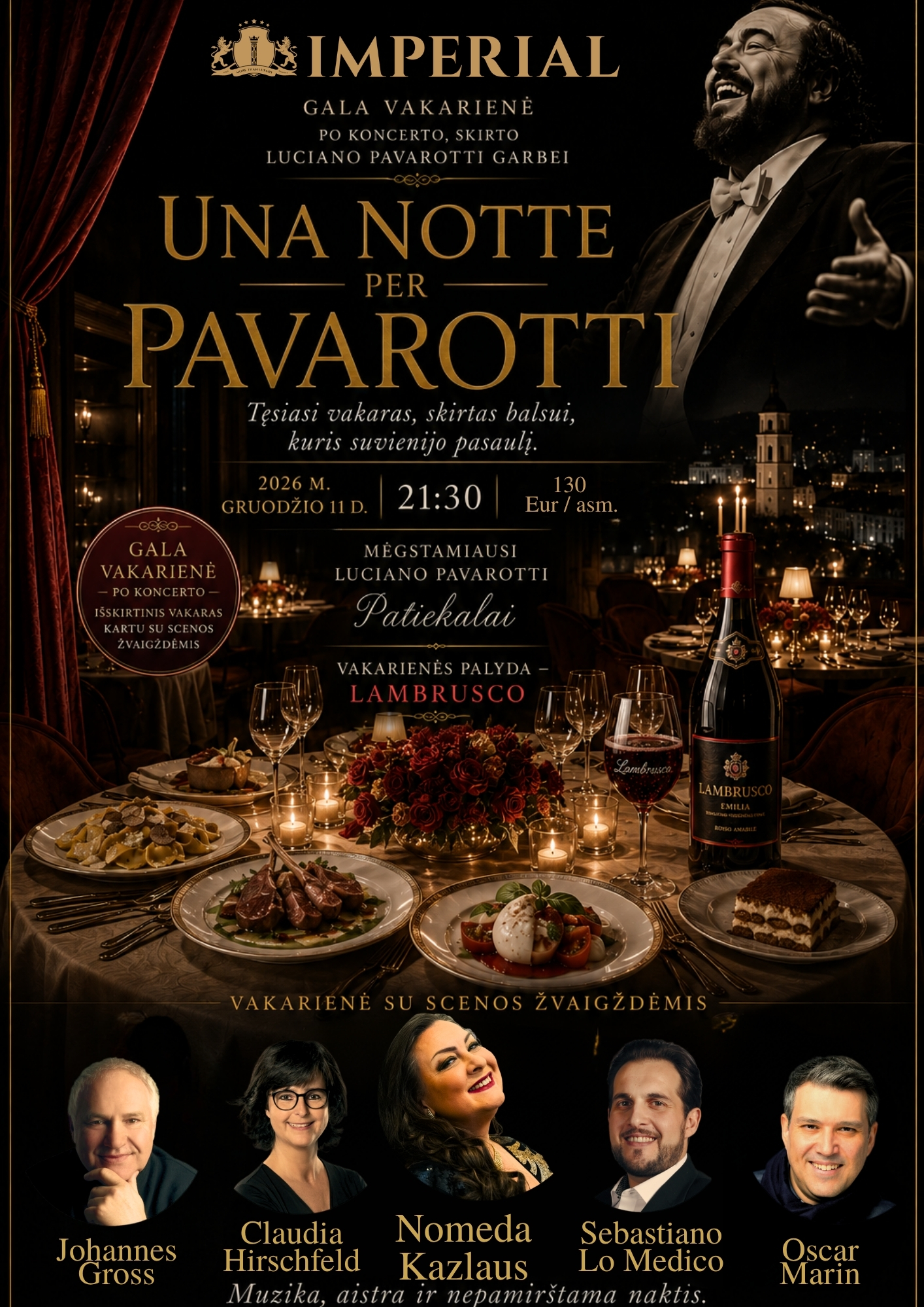 Gala vakarienė su žvaigžde "UNA NOTTE PER PAVAROTTI "